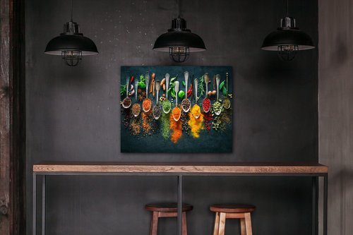 Tablou Teaspoons and spice - 90 x 70 cm