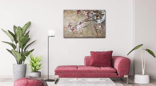 Tablou Pink blossom - 90 x 60 cm