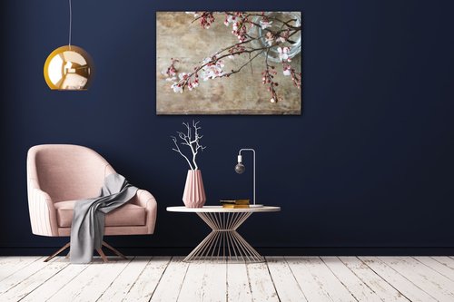 Tablou Pink blossom - 70 x 50 cm