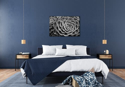 Tablou Black and white blossom - 90 x 60 cm