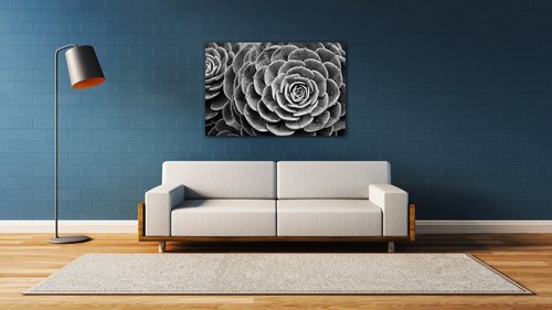 Tablou Black and white blossom - 90 x 60 cm