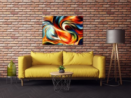 Tablou Colorful fluid - 70 x 50 cm