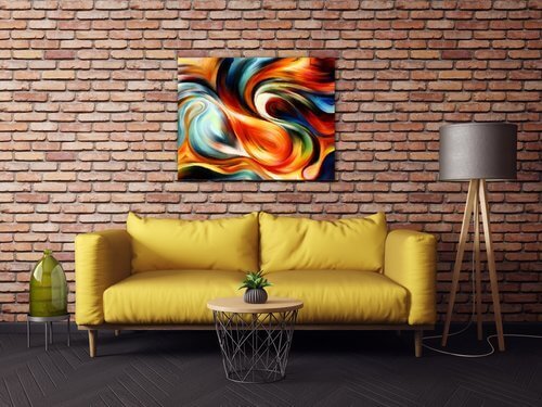 Tablou Colorful fluid - 90 x 70 cm