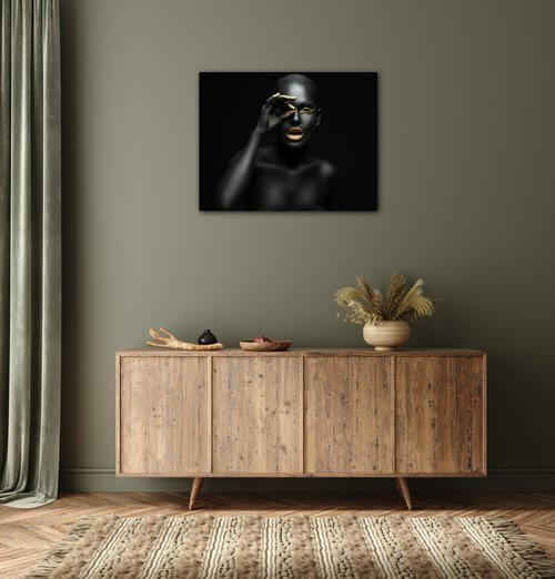 Tablou Gold woman - 90 x 70 cm