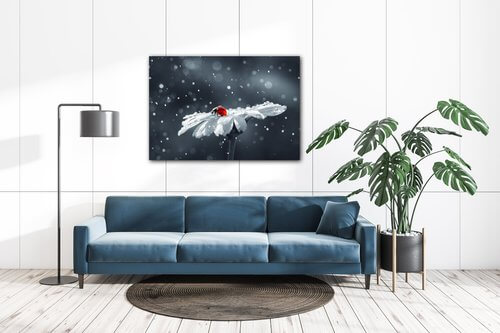 Tablou Lady bug on the flower - 60 x 40 cm