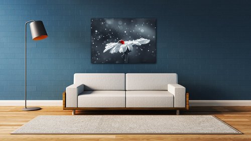 Tablou Lady bug on the flower - 60 x 40 cm