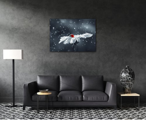 Tablou Lady bug on the flower - 70 x 50 cm