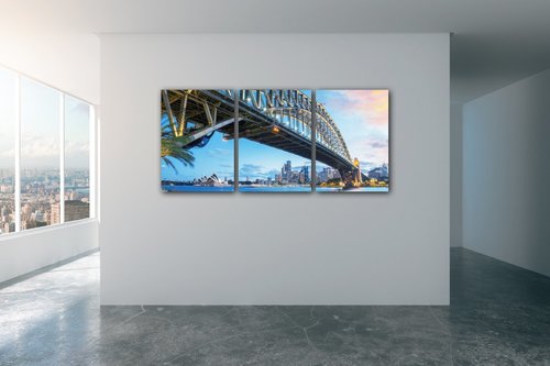 Tablou City lights - 150 x 70 cm (3-piese)