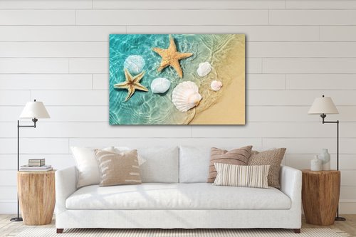 Tablou Shells by the sea - 90 x 60 cm