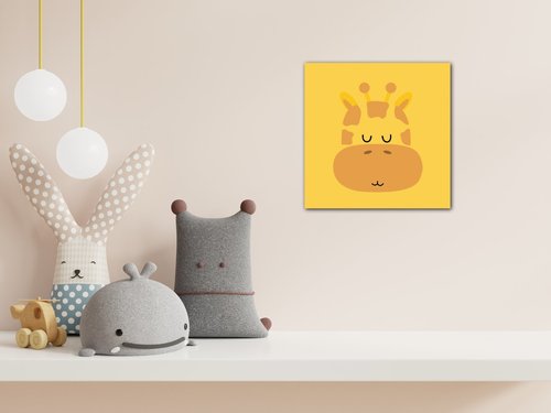 Obraz Little yellow giraffe - 40 x 40 cm
