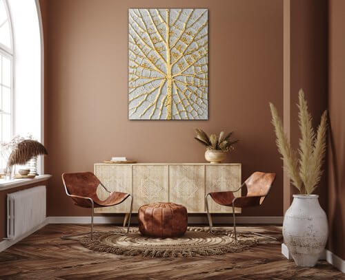 Tablou Leaf structure - 50 x 70 cm