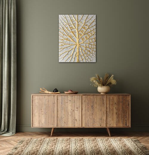 Tablou Leaf structure - 70 x 90 cm