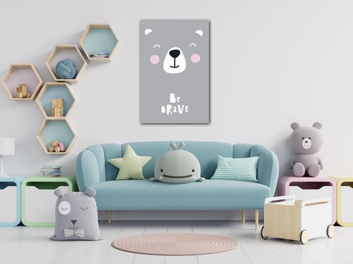 Obraz Be brave Teddy - 60 x 40 cm
