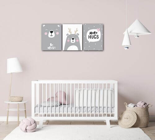 Obraz Set of pictures grey and white - 90 x 40 cm (3-piese)