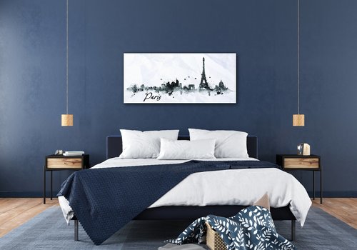 Tablou Paris panorama - 90 x 40 cm