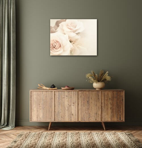 Tablou White roses - 90 x 70 cm