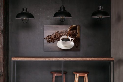 Tablou Cup Of Coffee White - 70 x 50 cm