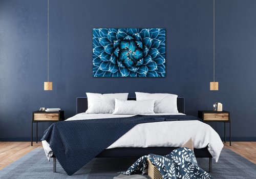 Tablou Blue blossom - 90 x 60 cm