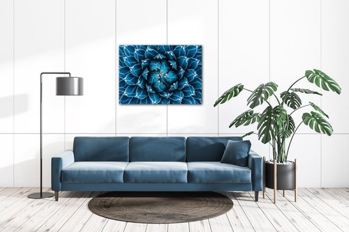 Tablou Blue blossom - 70 x 50 cm