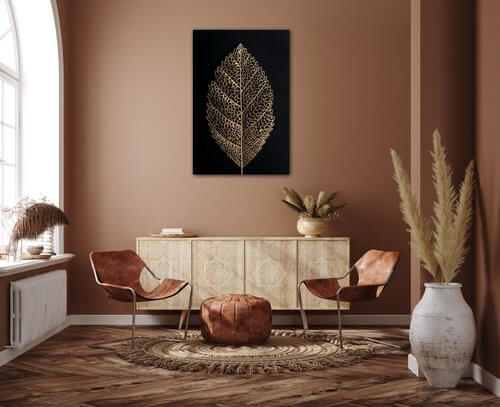 Tablou Golden leaf - 60 x 40 cm