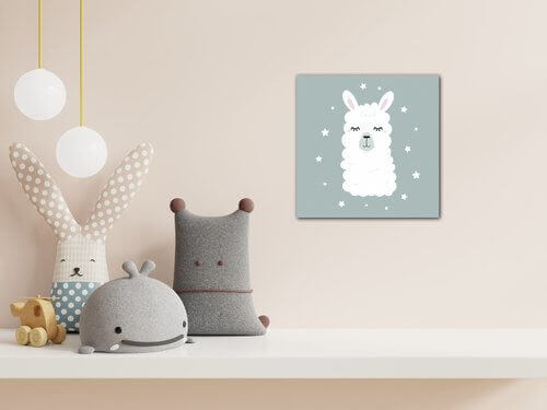 Tablou Cute lama ilustration - 20 x 20 cm