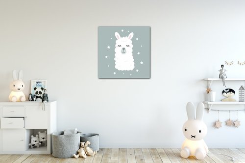 Tablou Cute lama ilustration - 20 x 20 cm