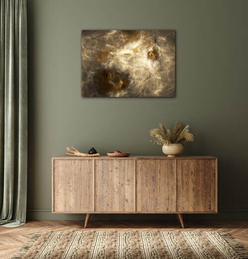 Tablou Beige gold abstract - 70 x 50 cm