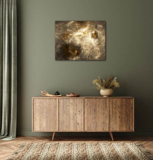 Tablou Beige gold abstract - 90 x 70 cm