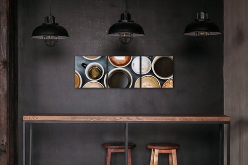 Tablou Coffee types - 90 x 30 cm (3-piese)