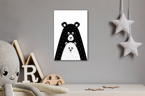 Obraz Bear black - 60 x 40 cm