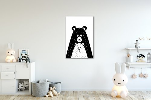 Obraz Bear black - 60 x 40 cm