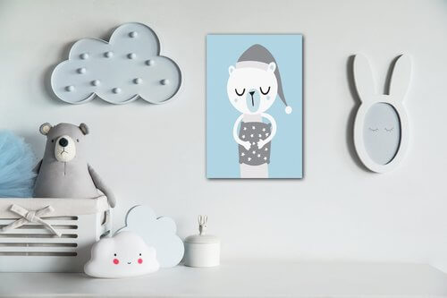 Obraz Sleepy bear - 60 x 40 cm