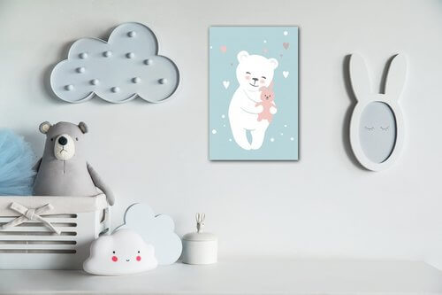 Obraz White cute bear - 20 x 30 cm