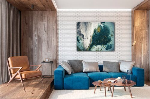 Tablou Blue lagoon - 90 x 70 cm