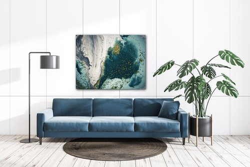 Tablou Blue lagoon - 90 x 70 cm