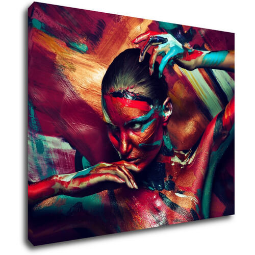 Tablou Colorful woman - 90 x 70 cm