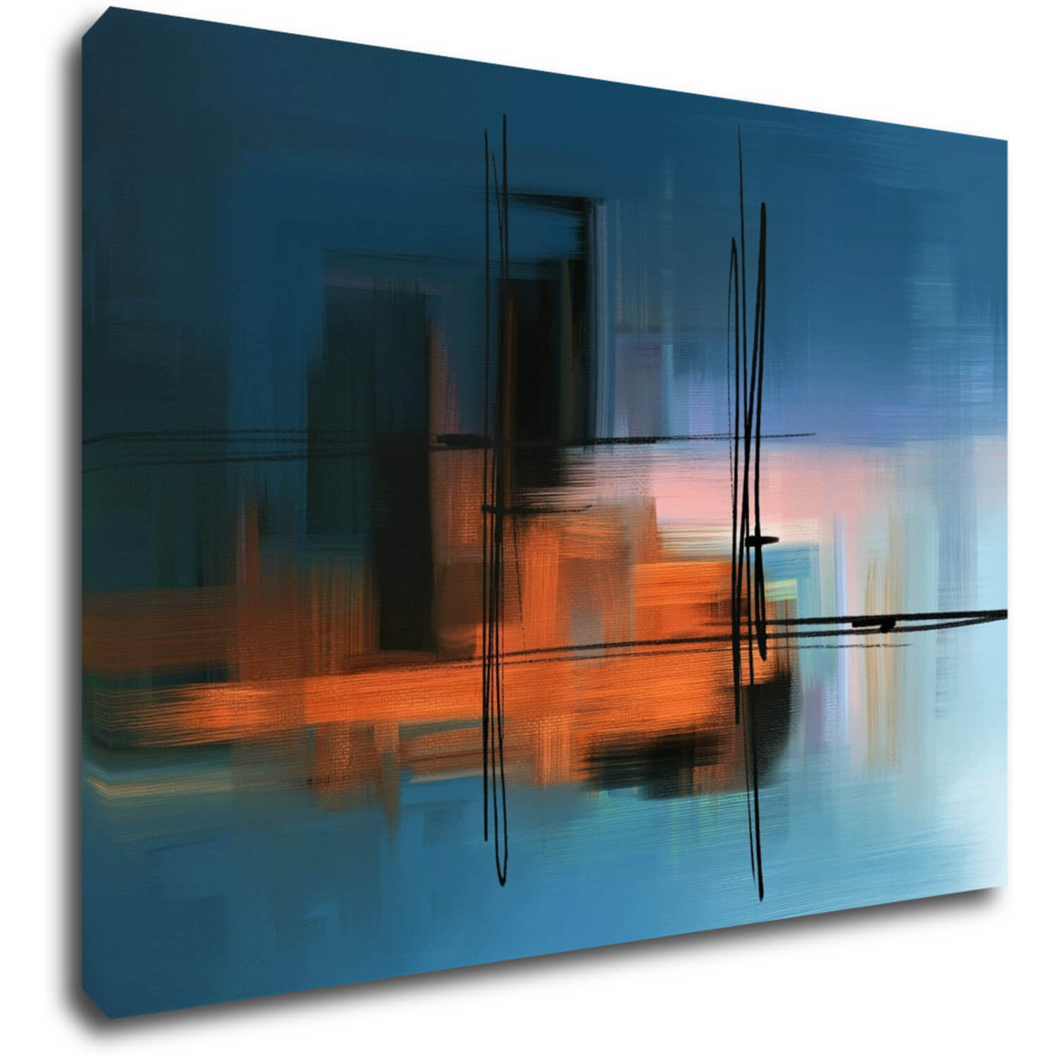 Tablou Abstract design blue - 70 x 50 cm