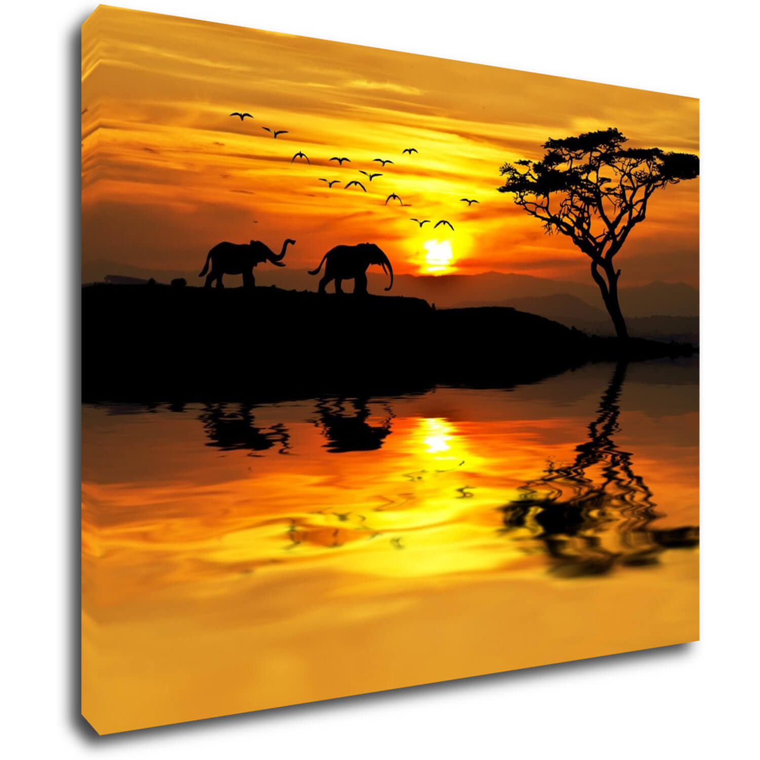 Tablou Safari sunset - 90 x 70 cm