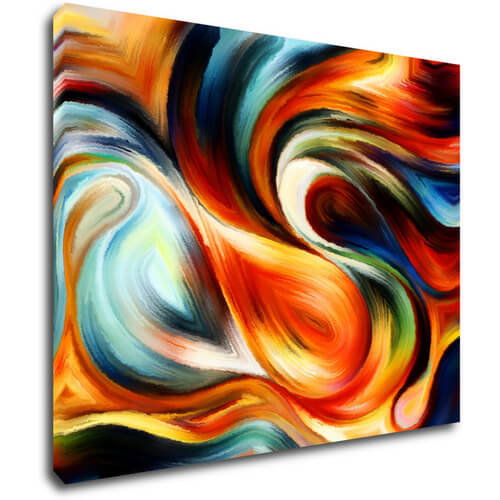 Tablou Colorful fluid - 90 x 70 cm