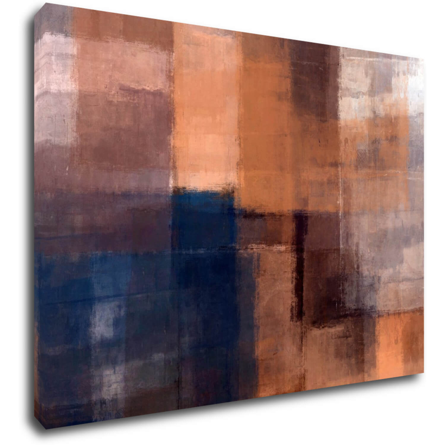 Tablou Orange blue beige abstrakt - 70 x 50 cm