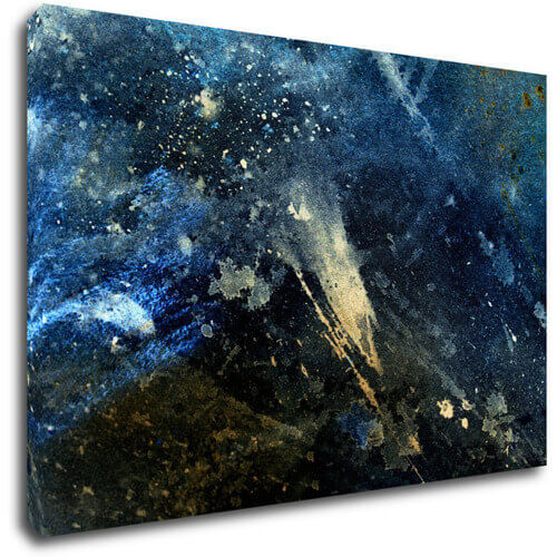 Tablou Dark blue gold abstrakt