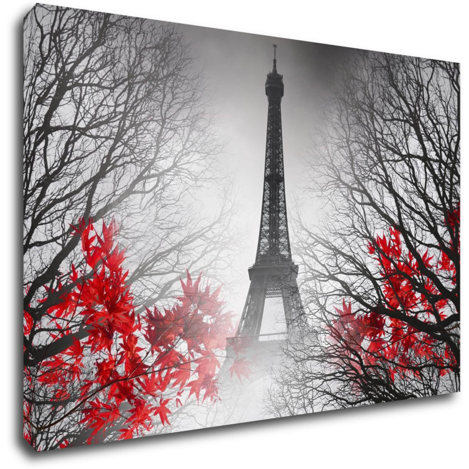 Tablou Eiffel tower red details - 90 x 60 cm