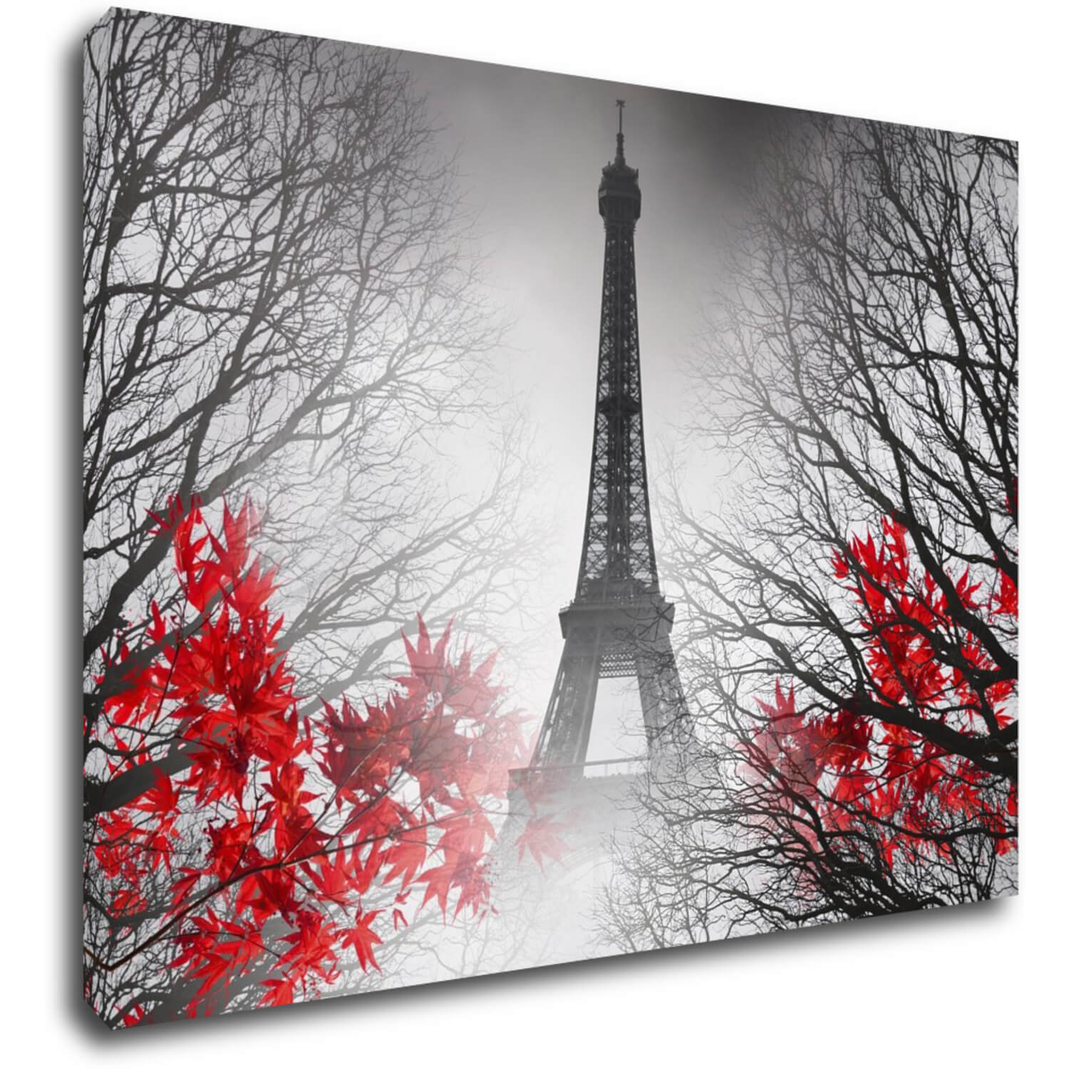 Tablou Eiffel tower red details - 70 x 50 cm