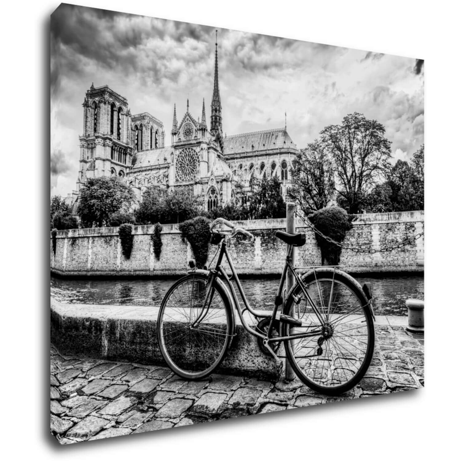 Tablou Street with an old bicycle - 90 x 70 cm