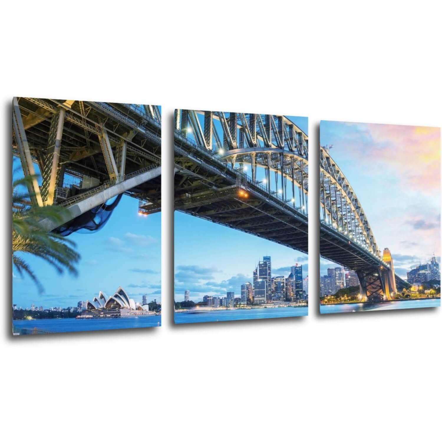 Tablou City lights - 150 x 70 cm (3-piese)