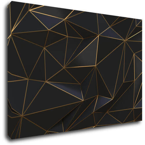 Tablou Golden triangles abstract
