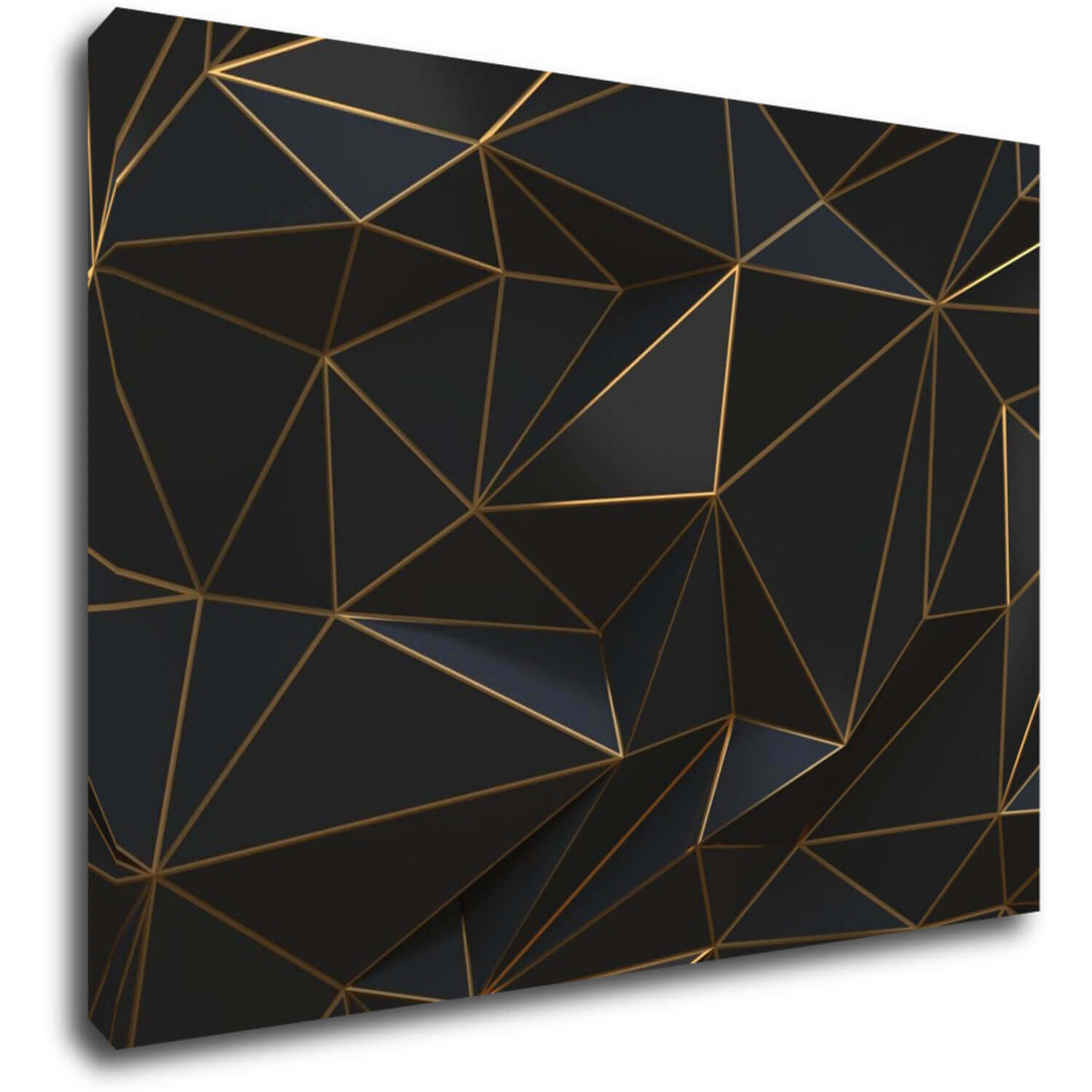 Tablou Golden triangles abstract - 70 x 50 cm