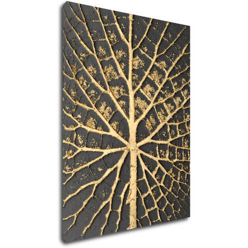 Tablou Golden leaf structure