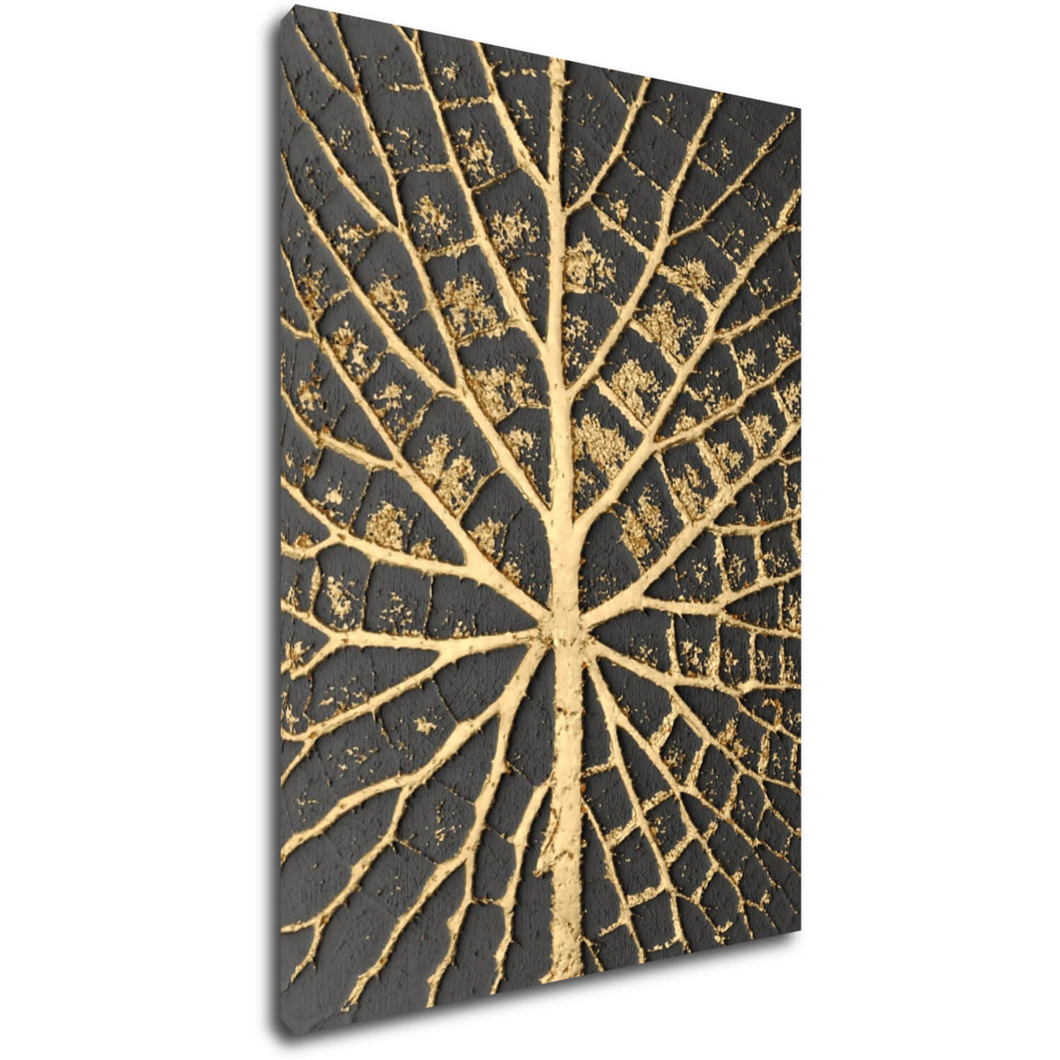 Tablou Golden leaf structure - 50 x 70 cm