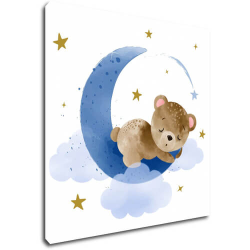 Obraz Bear on blue moon